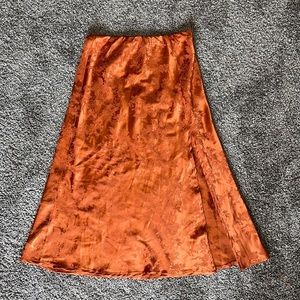 Princess Polly Jeannie Midi Skirt (Rust)